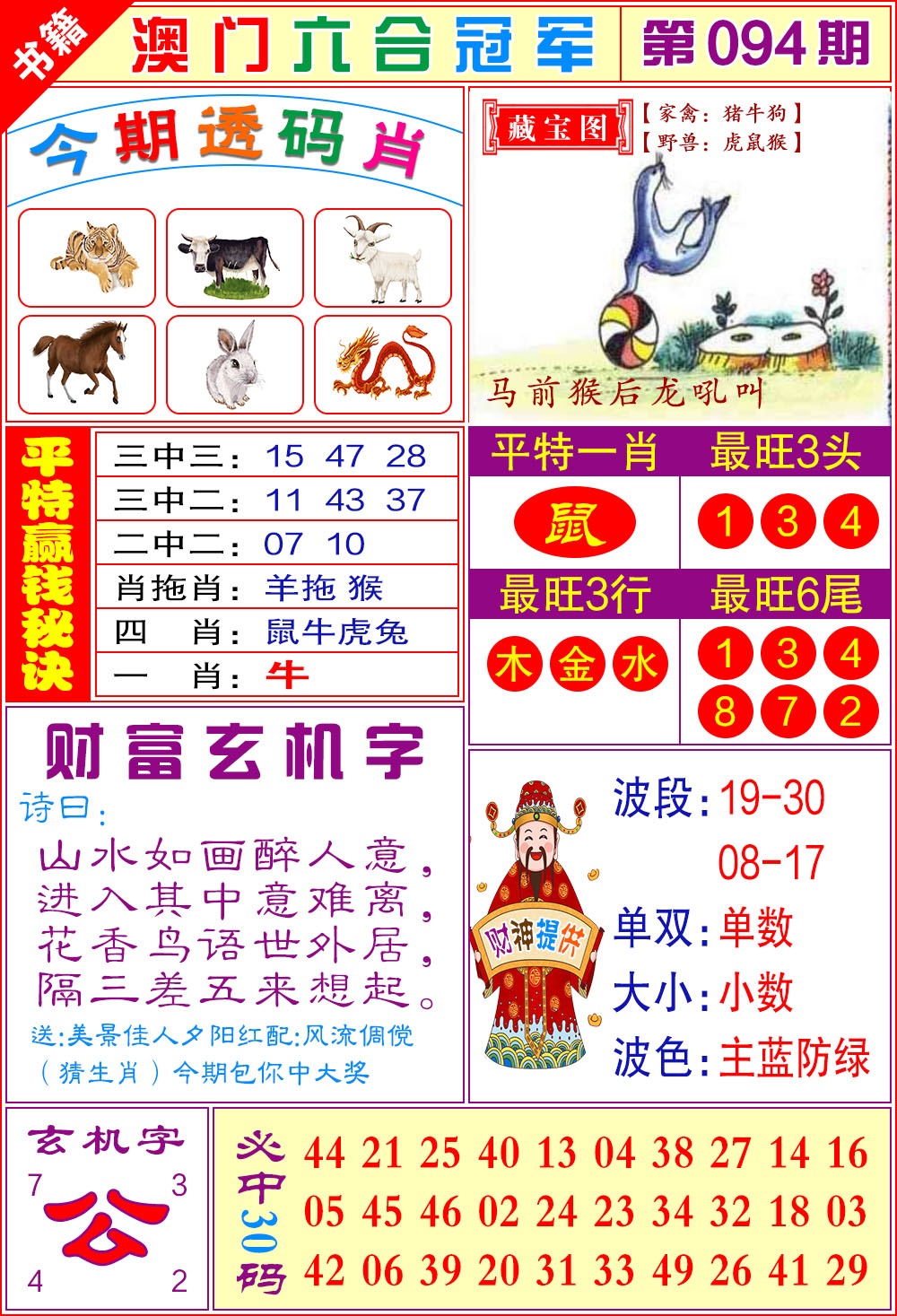 094期澳门六合冠军[图]